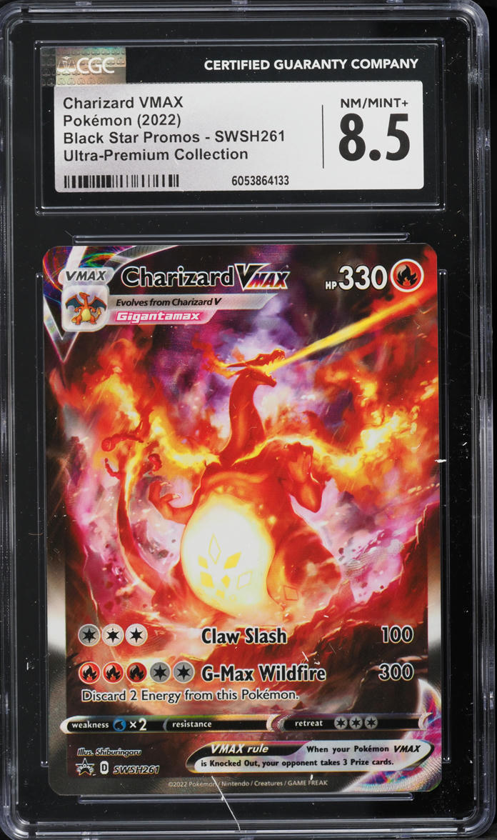 2022 Pokemon SWSH Black Star Promo Ultra Premium Charizard VMAX #SWSH261 CGC 8.5