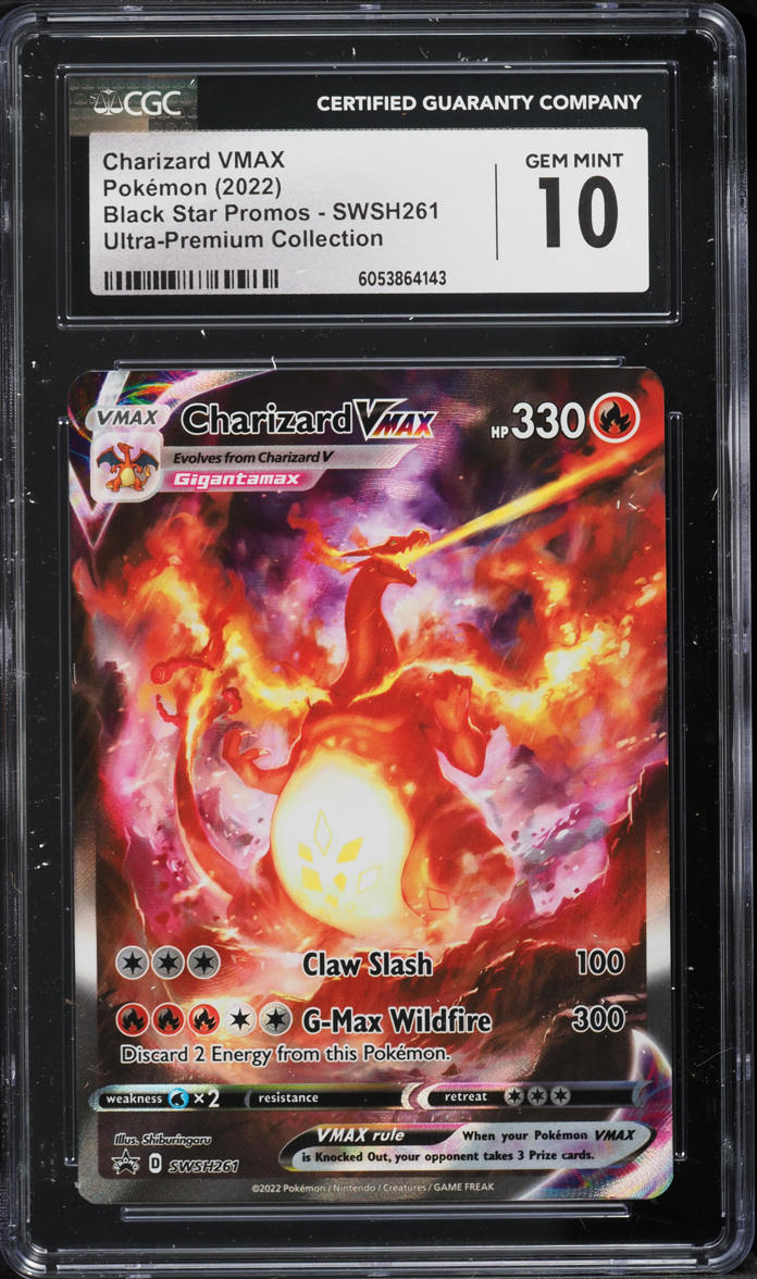 2022 Pokemon SWSH Black Star Promo Ultra Premium Charizard VMAX #SWSH261 CGC 10