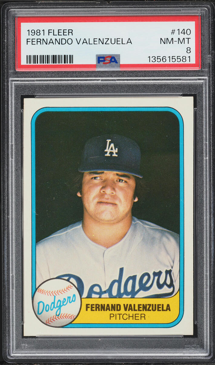 1981 Fleer Fernando Valenzuela ROOKIE #140 PSA 8 NM-MT