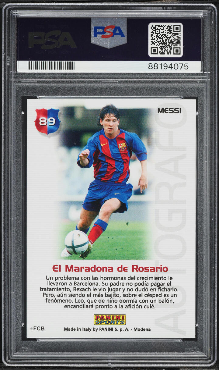 2004 Panini Sports Mega Cracks Barca Campeon Lionel Messi ROOKIE #89 PSA 6 EXMT