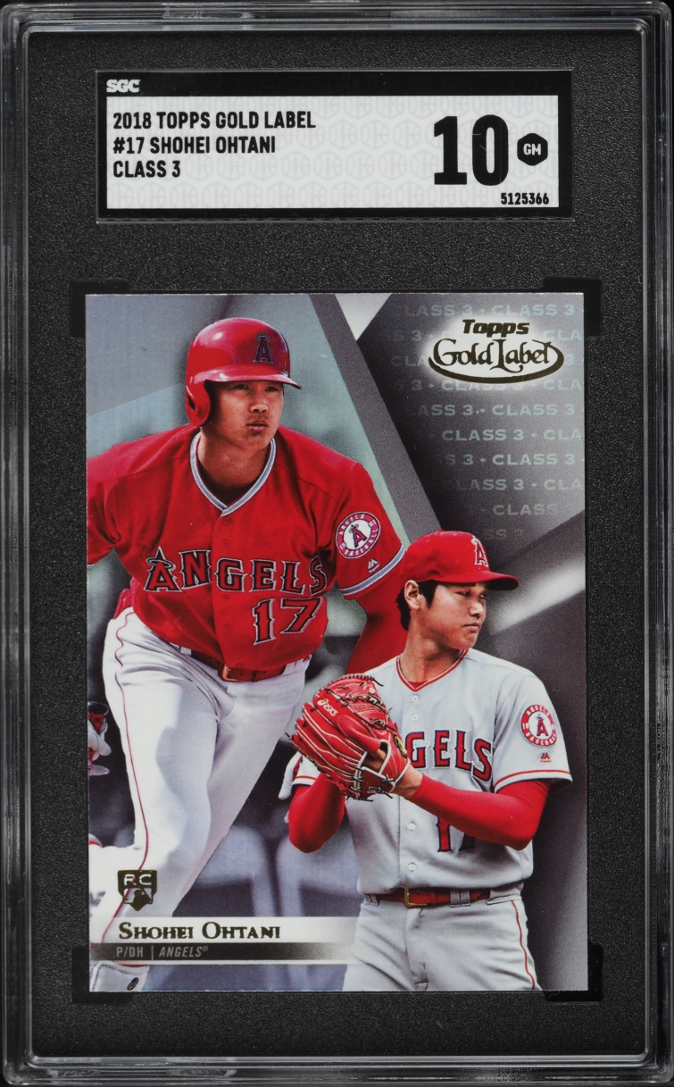 2018 Topps Gold Label Class 3 Shohei Ohtani ROOKIE #17 SGC 10 GEM MINT - Photo 1