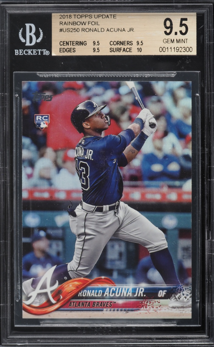 2018 Topps Update Rainbow Foil Ronald Acuna Jr. ROOKIE #US250 BGS 9.5 GEM MINT - Photo 1