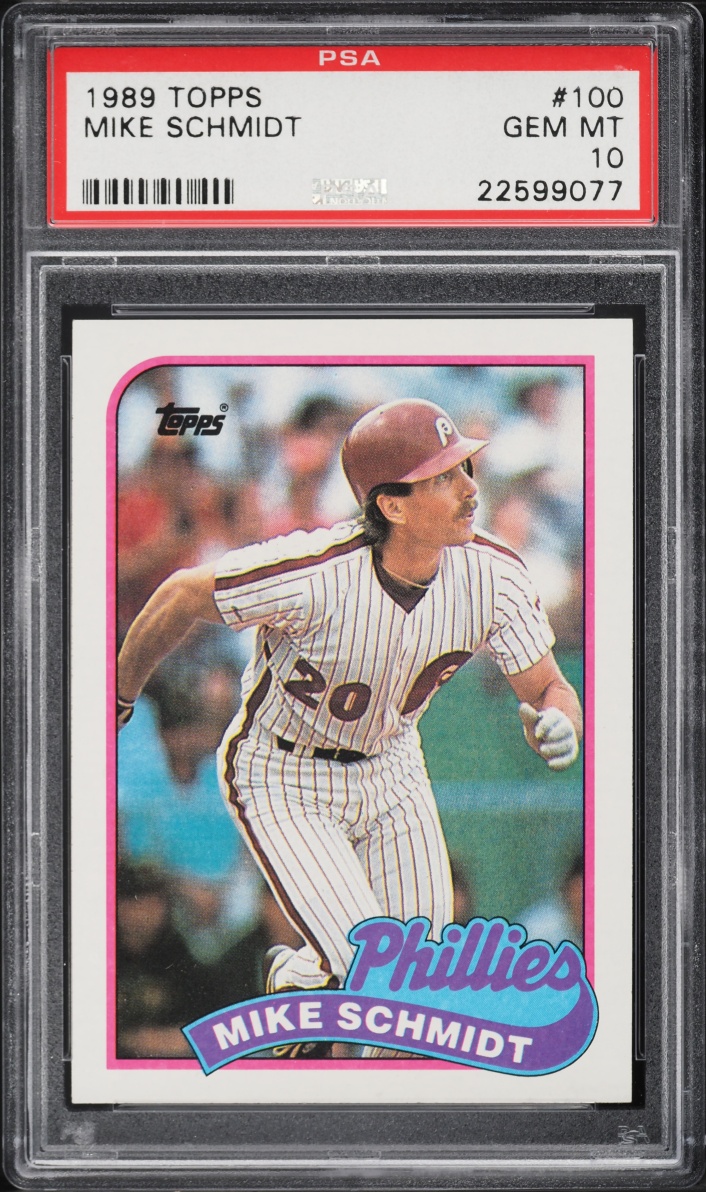 1989 Topps Mike Schmidt #100 PSA 10 GEM MINT - Photo 1
