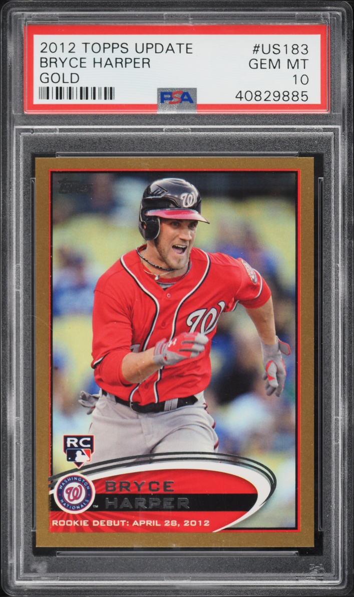 2012 Topps Update Gold Bryce Harper ROOKIE /2012 #US183 PSA 10 GEM MINT - Photo 1