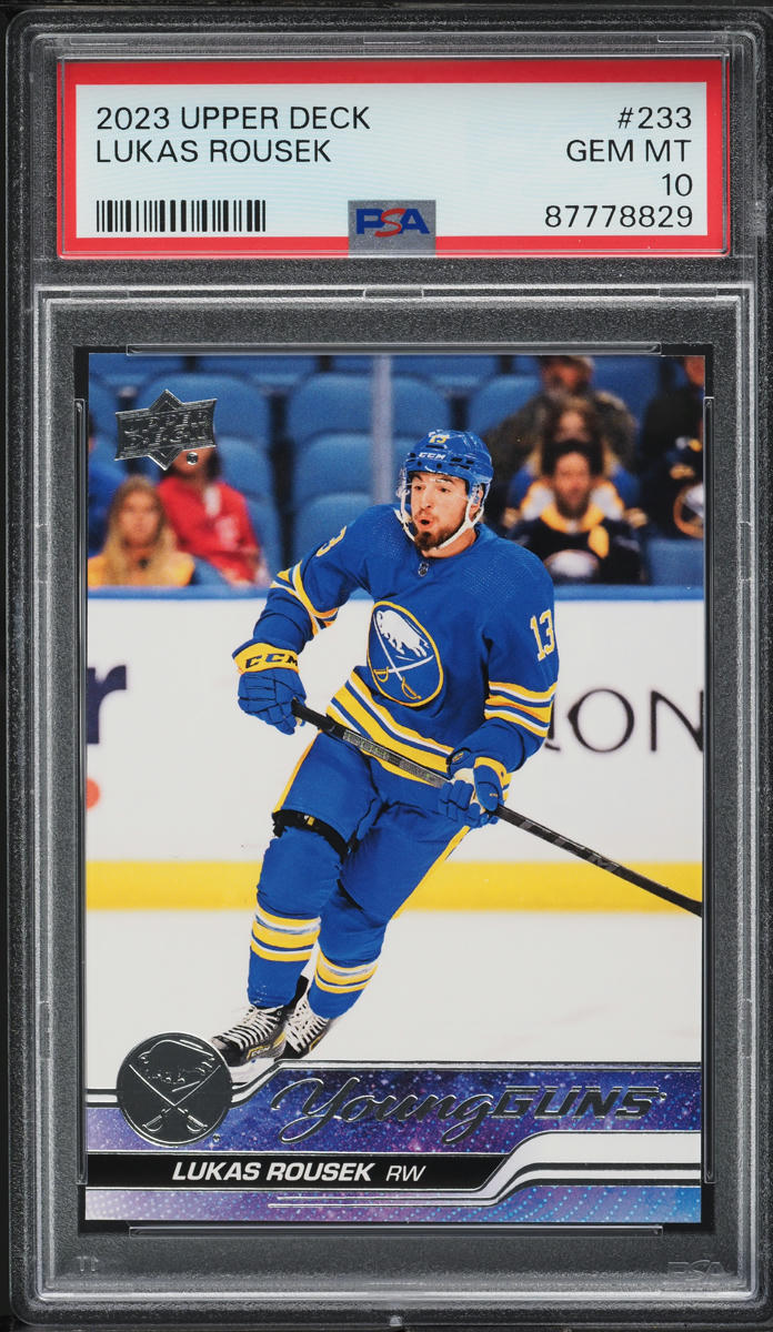 2023 Upper Deck Young Guns Lukas Rousek ROOKIE #233 PSA 10 GEM MINT