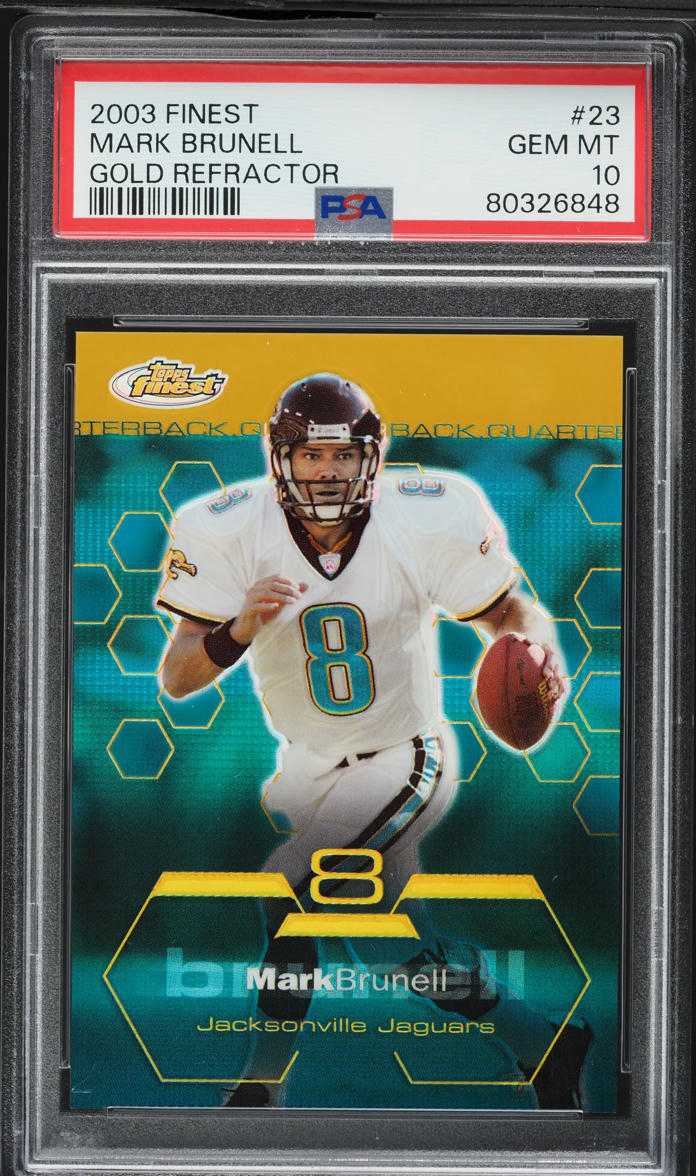 2003 Finest Gold Refractor Mark Brunell /50 #23 PSA 10 GEM MINT