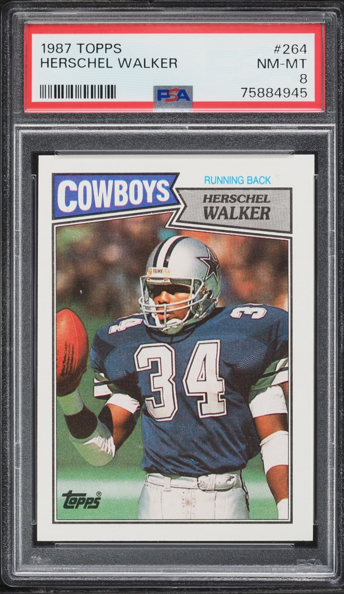 1987 Topps Football Herschel Walker #264 PSA 8 NM-MT
