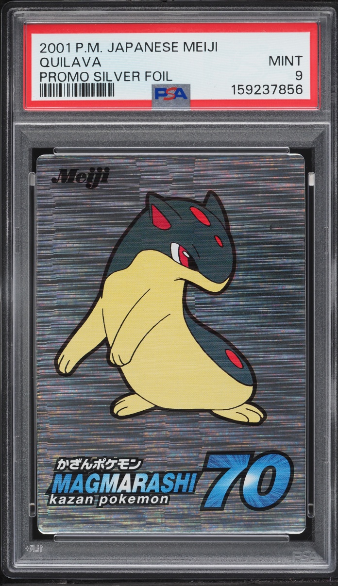 2001 Pokemon Japanese Meiji Promo Silver Foil Quilava PSA 9 MINT