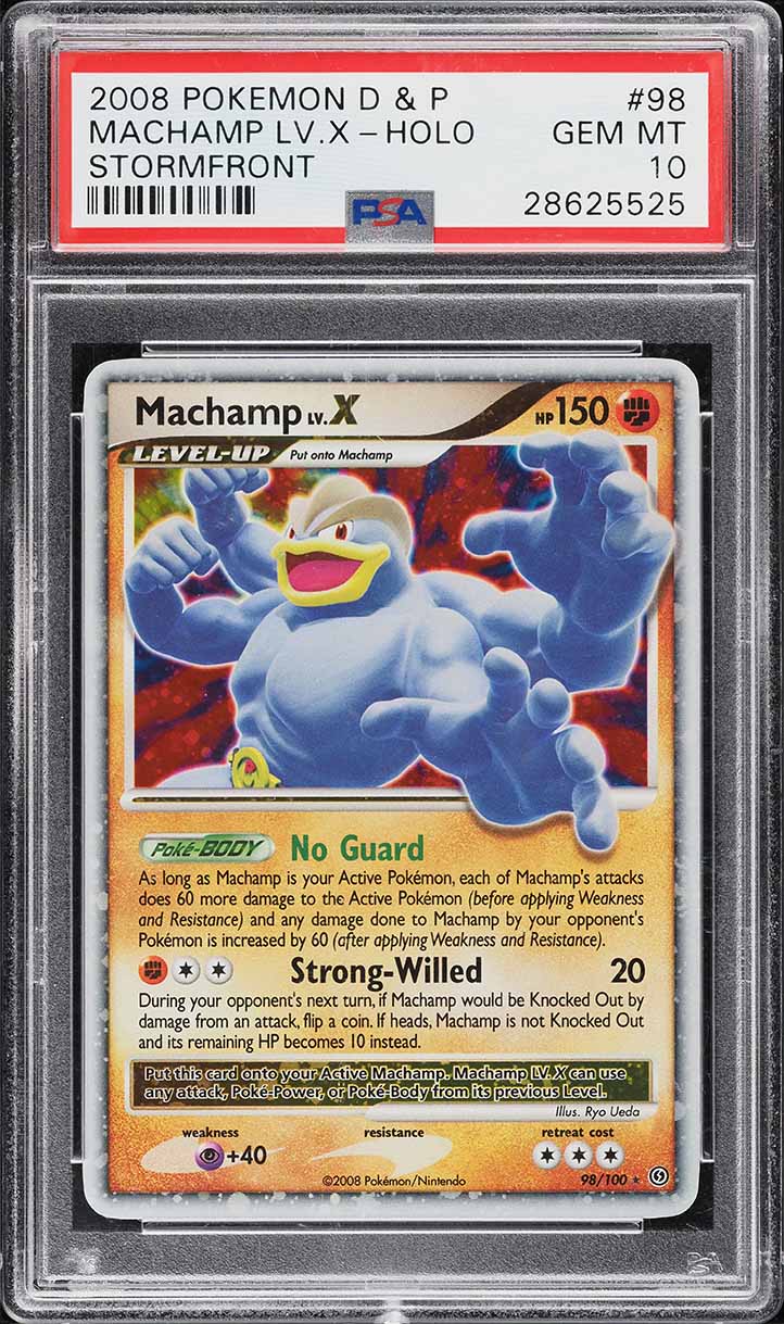 2008 Pokemon Diamond & Pearl Stormfront Holo Machamp Lv.X #98 PSA 10 GEM MINT