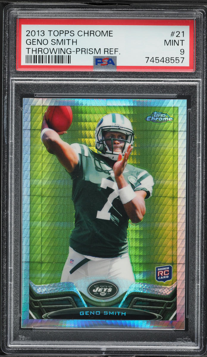 2013 Topps Chrome Prism Refractor Geno Smith ROOKIE /260 #21 PSA 9 MINT