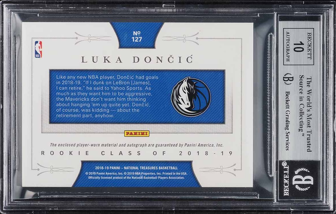その他 NBA Luka Doncic rookie auto 2018 National Treasures Luka Doncic ROOKIE NBA LOGOMAN PATCH