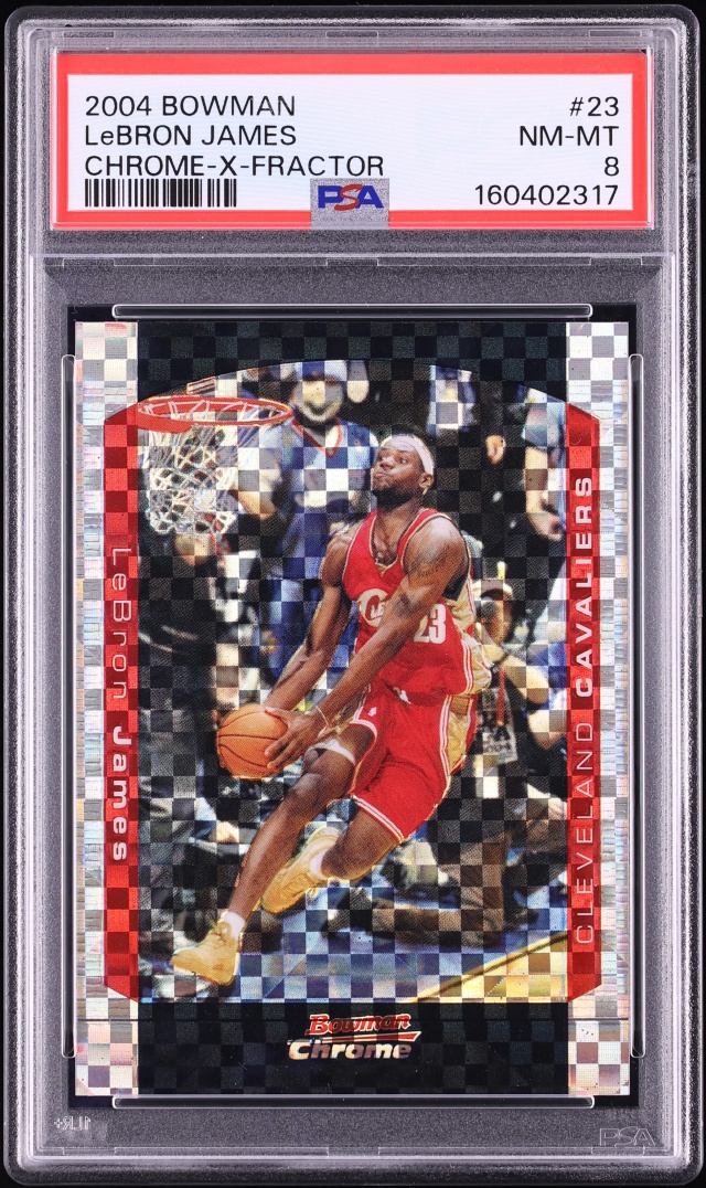 2004 Bowman Chrome Xfractor LeBron James /150 #23 PSA 8 NM-MT