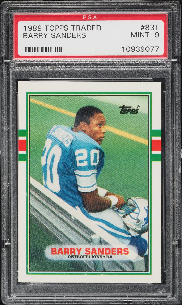 1989 Topps Traded Barry Sanders ROOKIE #83T PSA 9 MINT