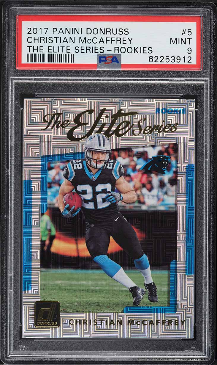 2017 Donruss The Elite Series Christian McCaffrey ROOKIE #5 PSA 9 MINT
