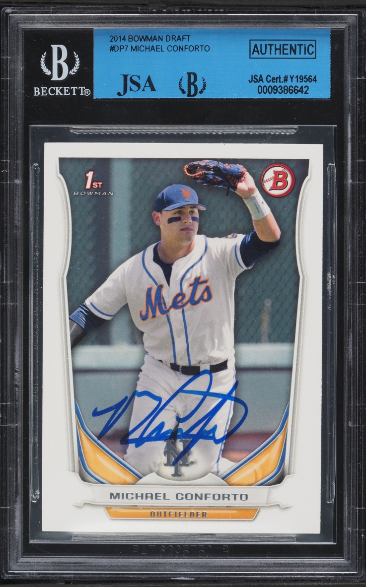 2014 Bowman Draft Michael Conforto PROSPECT AUTO #DP7 JSA BGS AUTH