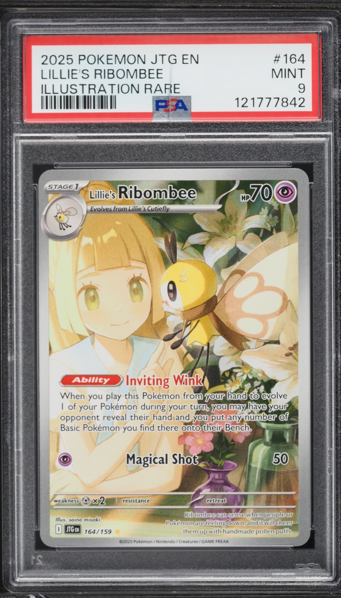 2025 Pokemon Scarlet & Violet Journey Together IR Lillie's Ribombee #164 PSA 9 MINT