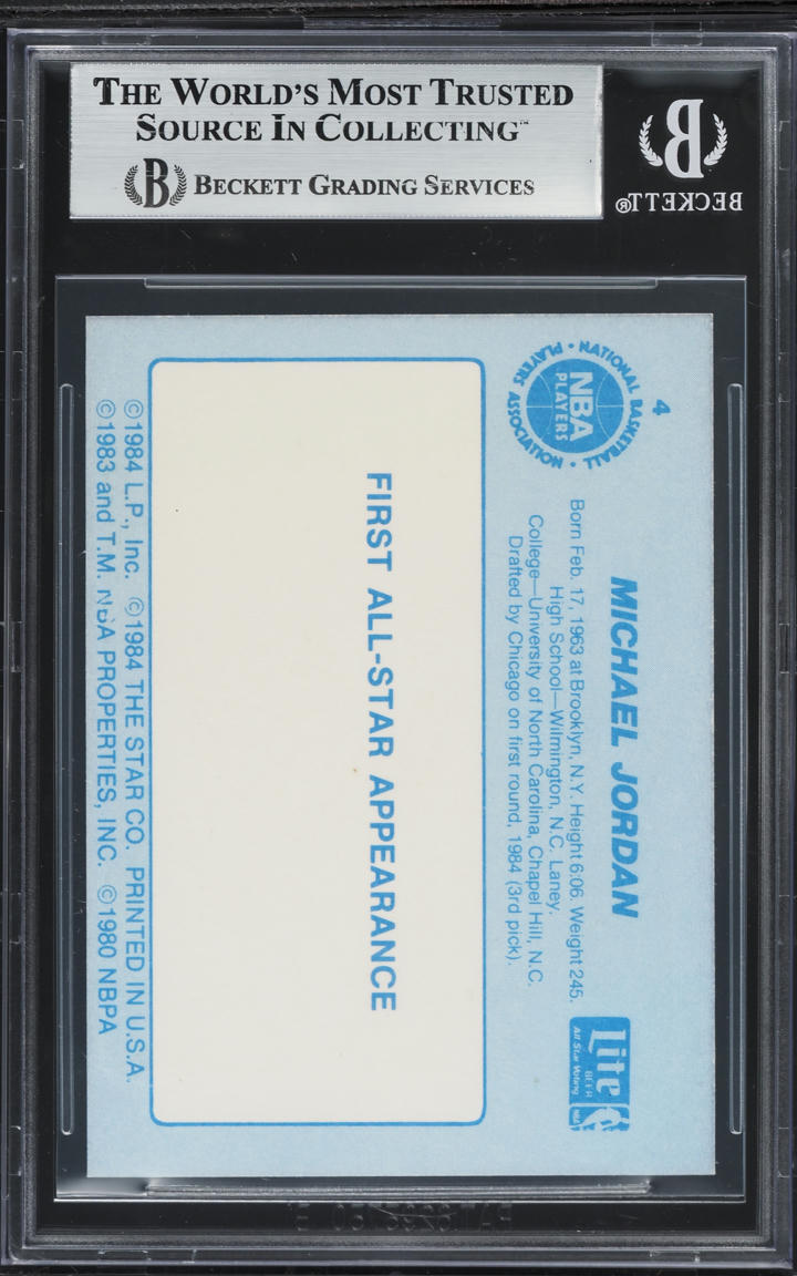 1985 Star Lite All-Stars Michael Jordan ROOKIE #4 BGS 6 EXMT