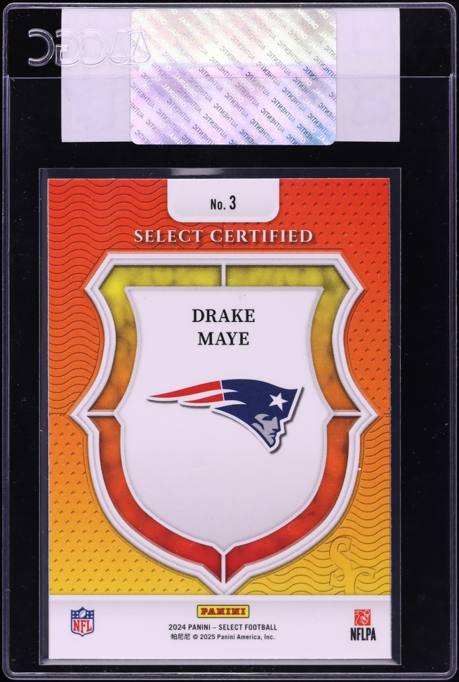 2024 Select Certified Drake Maye ROOKIE #3 CGC AUTH