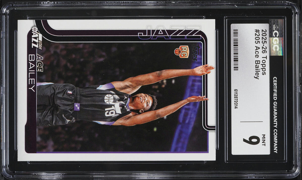2025 Topps Basketball Ace Bailey ROOKIE #205 CGC 9 MINT