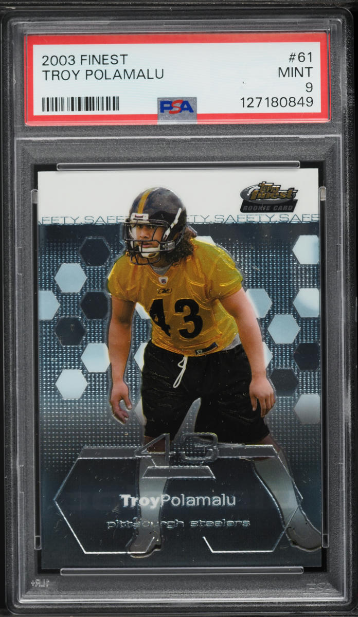 2003 Finest Football Troy Polamalu ROOKIE #61 PSA 9 MINT
