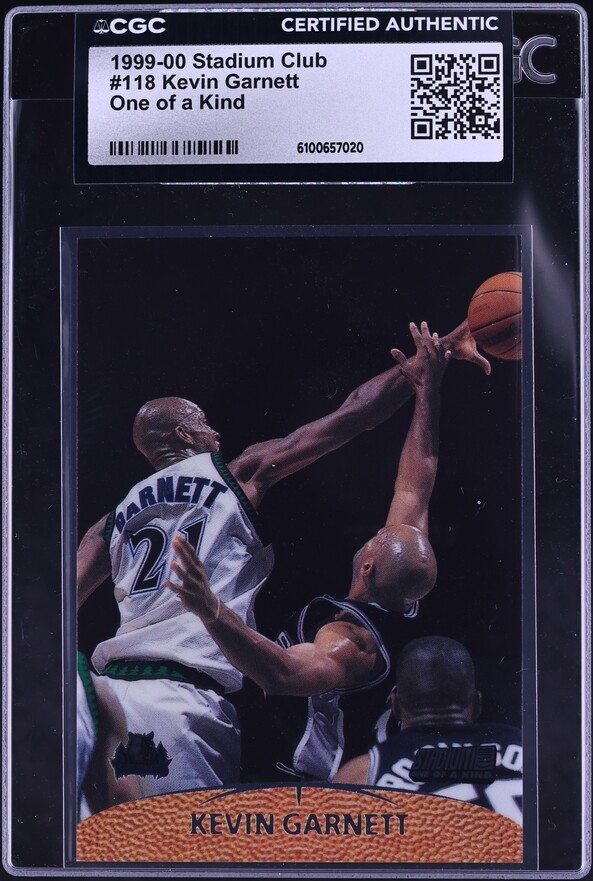 1999 Topps Gallery Gallery Of Heroes Kevin Garnett #GH1 PSA 9 MINT