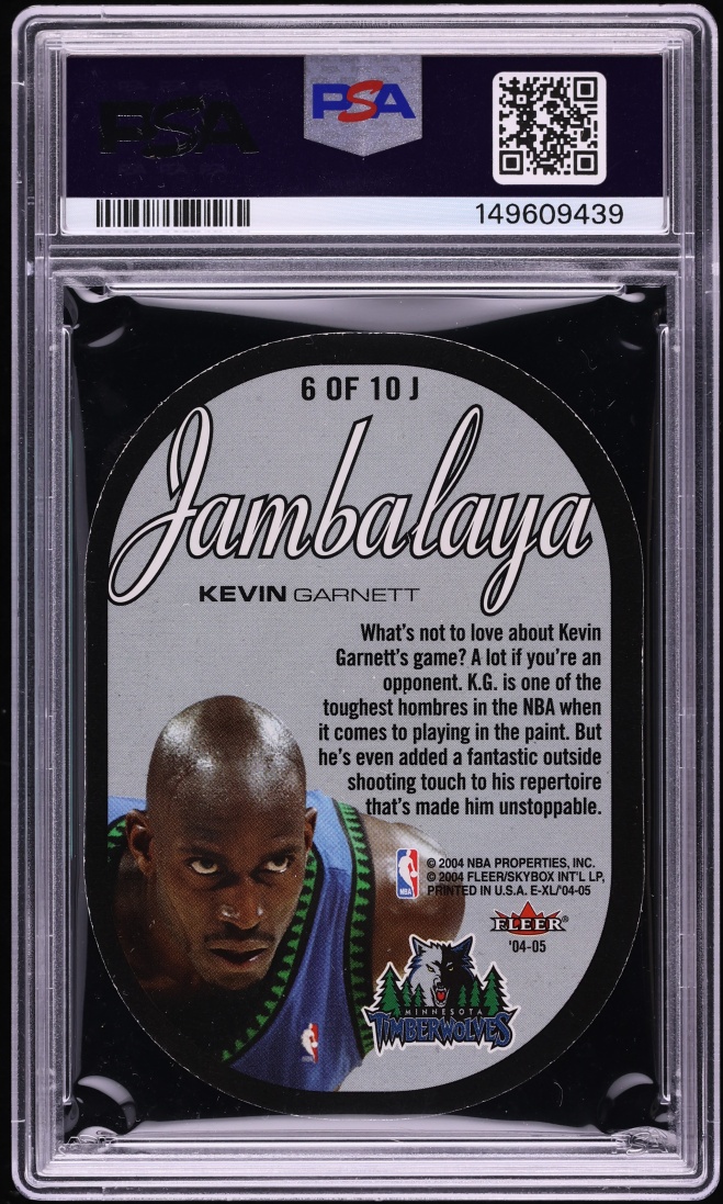 2004 Skybox E-XL Jambalaya XL Kevin Garnett #6 PSA 8 NM-MT - Photo 2