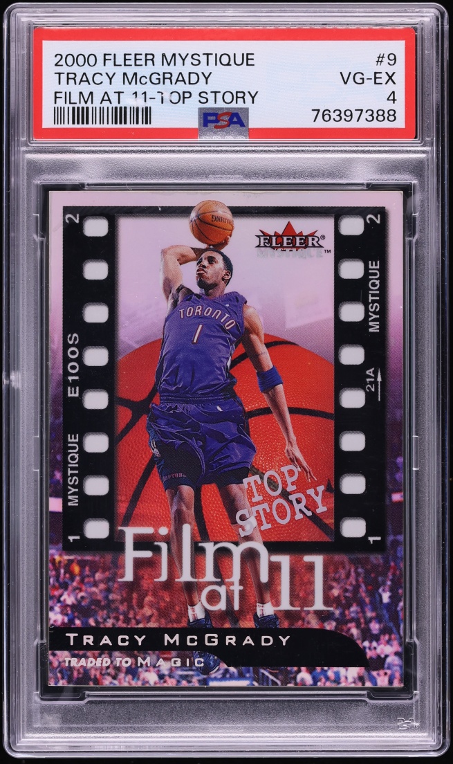 2000 Fleer Mystique Film At 11 Top Story Tracy McGrady /11 #9 PSA 4 VGEX - Photo 1