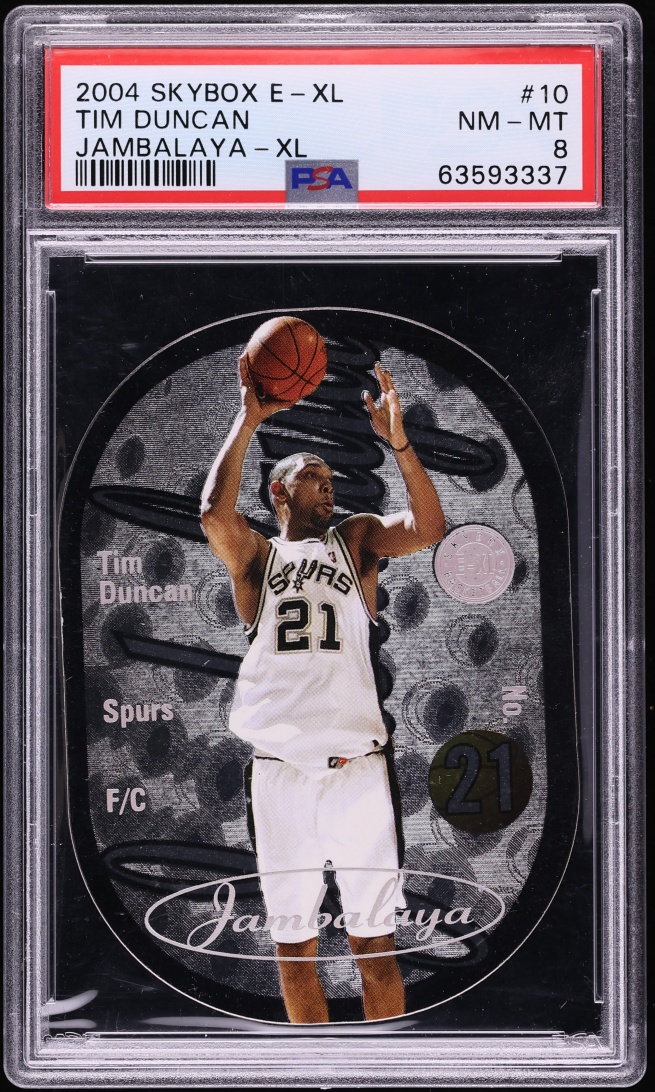 2004 SkyBox E-XL Jambalaya XL Tim Duncan #10 PSA 8 NM-MT - Photo 1