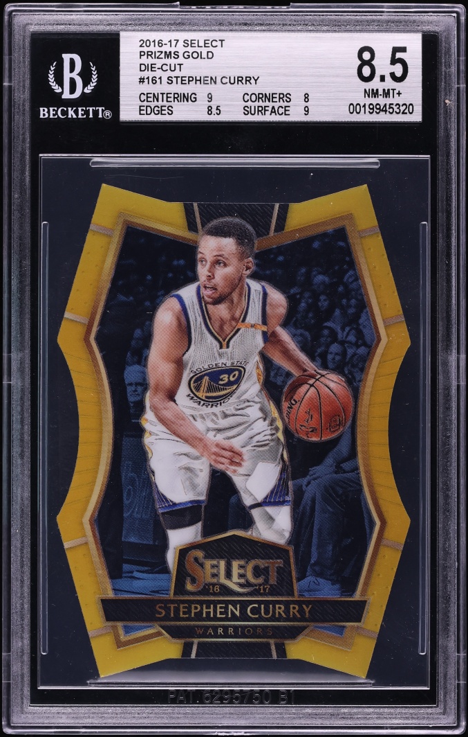 2016 Select Gold Prizm Die-Cut Stephen Curry /10 #161 BGS 8.5 NM-MT+ - Photo 1