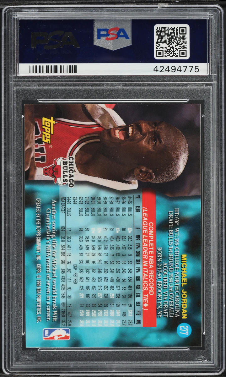 1995 Topps Power Boosters Michael Jordan #277 PSA 9 MINT