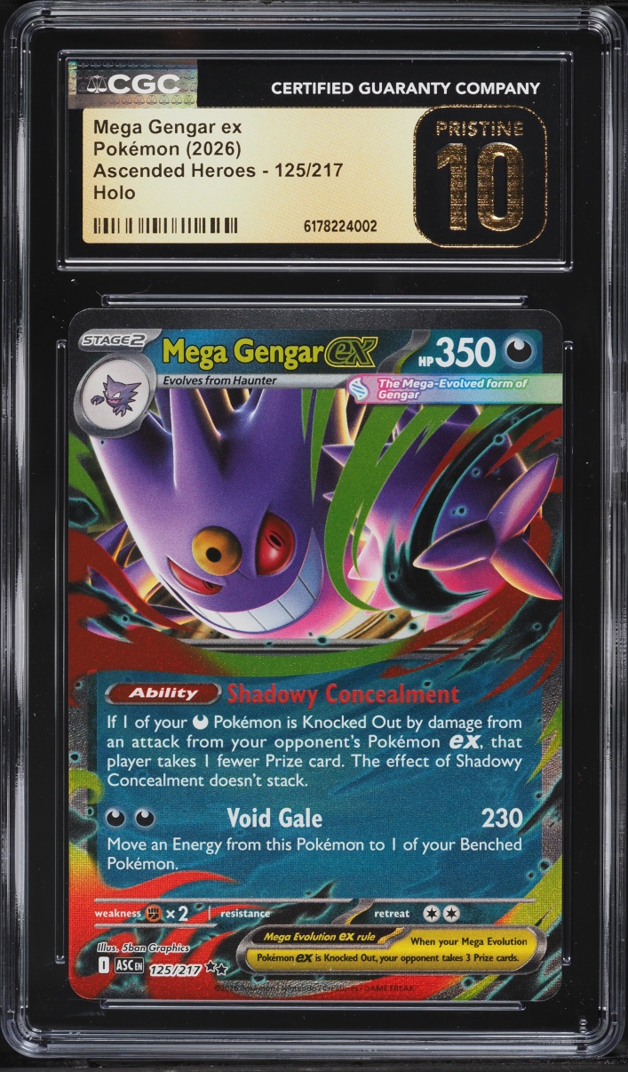 2026 Pokemon Mega Evolution Ascended Heroes Holo Mega Gengar ex #125 CGC 10 PRISTINE