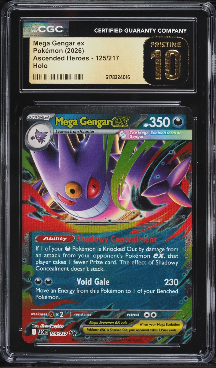 2026 Pokemon Mega Evolution Ascended Heroes Holo Mega Gengar ex #125 CGC 10 PRISTINE