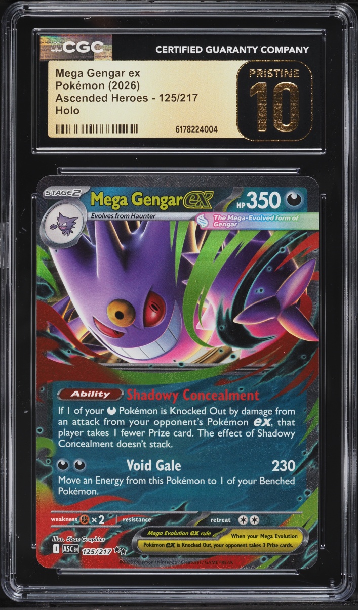 2026 Pokemon Mega Evolution Ascended Heroes Holo Mega Gengar ex #125 CGC 10 PRISTINE