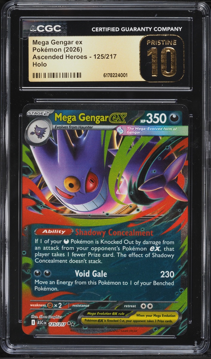2026 Pokemon Mega Evolution Ascended Heroes Holo Mega Gengar ex #125 CGC 10 PRISTINE