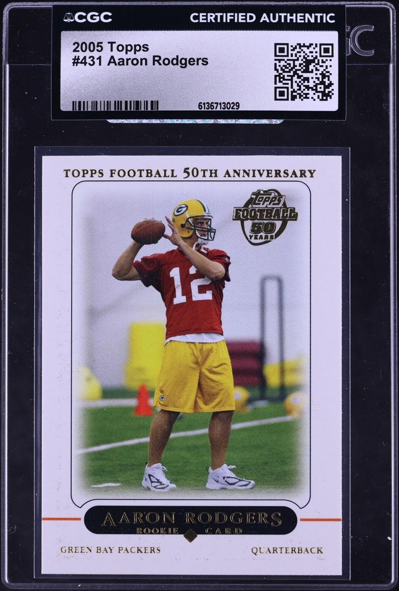 2005 Topps Football Aaron Rodgers ROOKIE #431 CGC AUTH