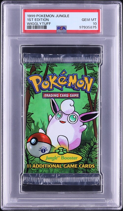 1999 Pokemon Jungle 1st Edition Booster Pack Wigglytuff Art PSA 10 GEM MINT