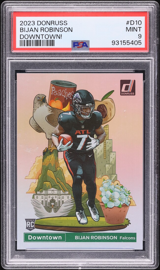 2023 Donruss Downtown Bijan Robinson ROOKIE #D-10 PSA 9 MINT