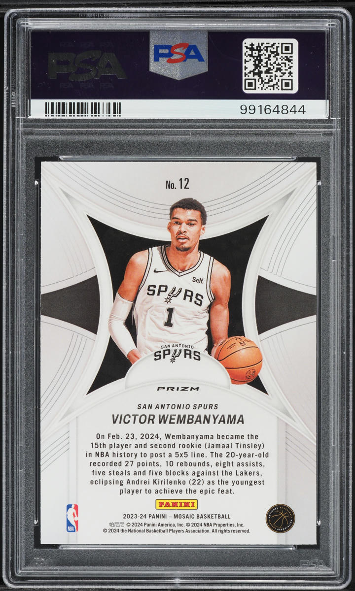 2023 Panini Mosaic Epic Performers Victor Wembanyama ROOKIE #12 PSA 10 GEM MINT
