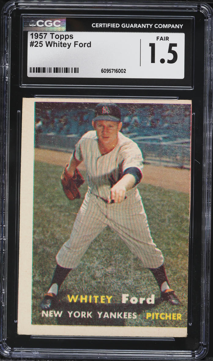 1957 Topps Whitey Ford #25 CGC 1.5 FR