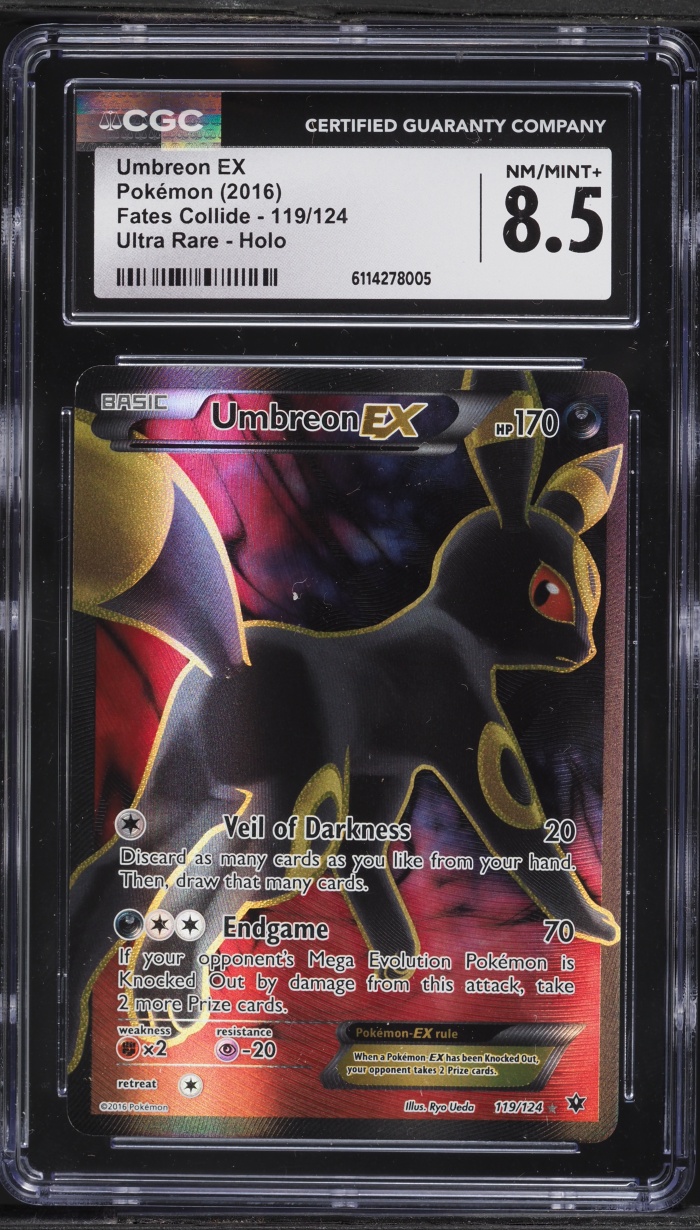 2016 Pokemon XY Fates Collide Full Art Umbreon EX #119 CGC 8.5 NM-MT+