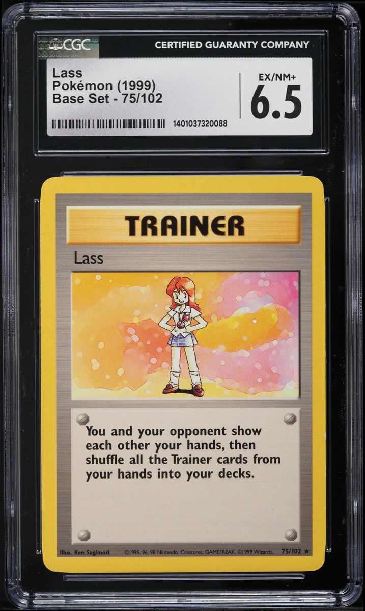 1999 Pokemon Base Set Lass #75 CGC 6.5 EXMT+