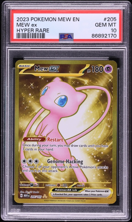 2023 Pokemon Scarlet & Violet 151 Gold Rare Mew ex #205 PSA 10 GEM MINT