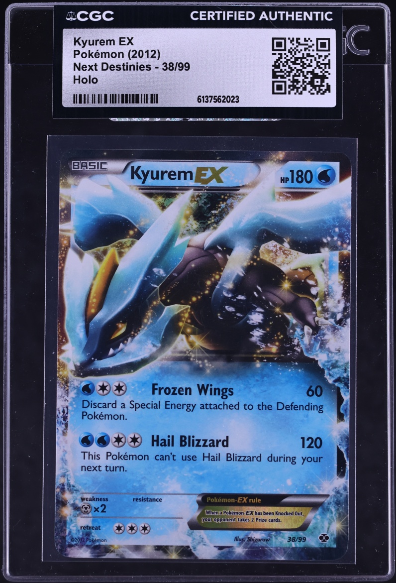 2012 Pokemon Black & White Next Destinies Holo Kyurem EX #38 CGC AUTH