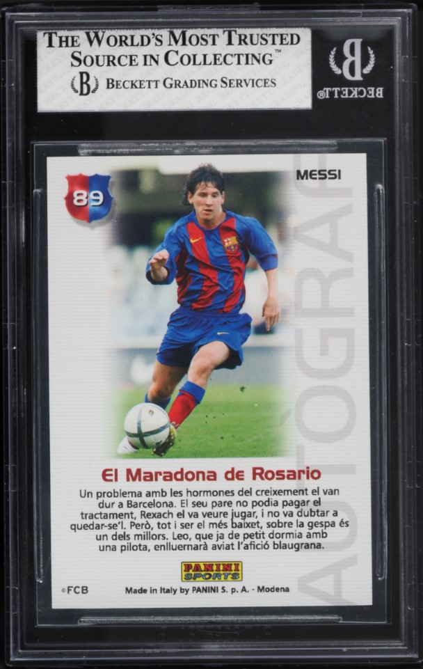 2004 Panini Sports Mega Cracks Barca Campion Lionel Messi ROOKIE #89 BGS 8 NM-MT