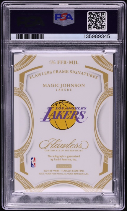 2024 Panini Flawless Frame Gold Magic Johnson AUTO DNA 10 /10 #FFR-MJL PSA 10 GEM MINT