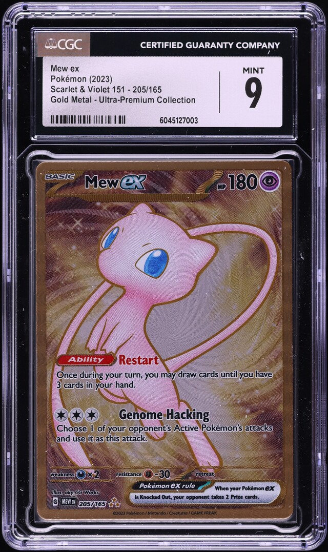 2023 Pokemon Scarlet & Violet 151 Full Art Mew ex #205 CGC 9 MINT