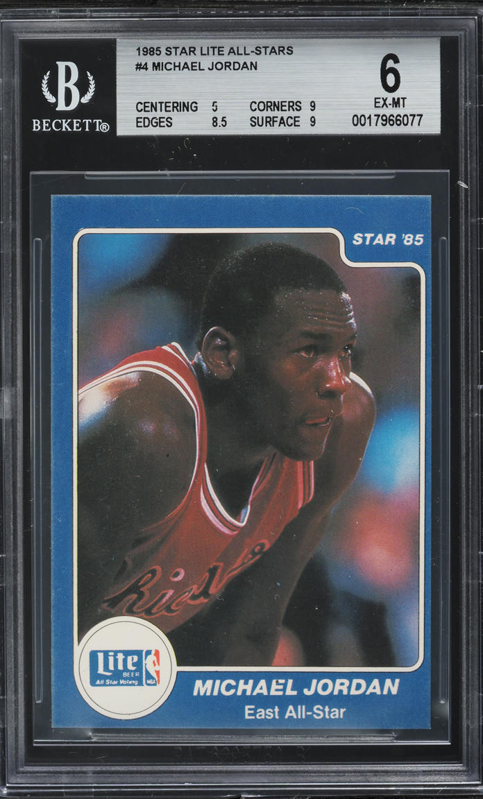 1985 Star Lite All-Stars Michael Jordan ROOKIE #4 BGS 6 EXMT