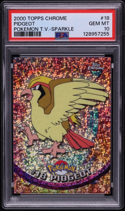 2000 Topps Chrome Pokemon Series 1 Sparkle Pidgeot #18 PSA 10 GEM MINT