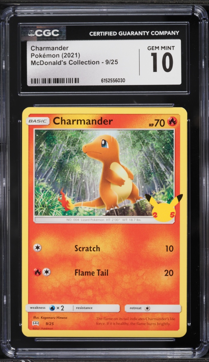 2021 Pokemon Sword & Shield McDonald's Collection Charmander #9 CGC 10 GEM MINT