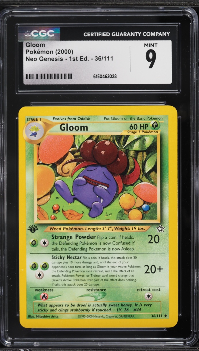 2000 Pokemon Neo Genesis 1st Edition Gloom #36 CGC 9 MINT